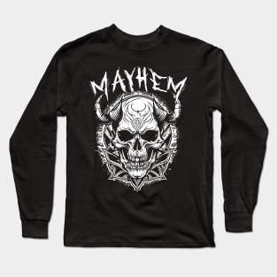 Mayhem Horror Design Long Sleeve T-Shirt